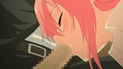 Rule 34 | animated, animated gif, endou aina, closed eyes, fellatio, highres, lovely aina-chan, lovely heart, oral, pink hair