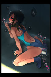 Rule 34 | 1girl, anal, anal object insertion, ass, back, bdsm, black hair, blue eyes, blue legwear, blue one-piece swimsuit, blush, censored, collar, competition swimsuit, crying, crying with eyes open, double penetration, highres, kneeling, leash, long hair, mosaic censoring, murakami suigun, object insertion, one-piece swimsuit, one-piece tan, open mouth, original, pussy juice, sex toy, slave, socks, spread legs, sweat, sweatdrop, swimsuit, tan, tanline, tears, teeth, trembling, vaginal, vaginal object insertion, vibrator, vibrator under clothes