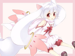 Rule 34 | 10s, androgynous, animal ears, bad id, bad pixiv id, blush, cat ears, gender request, kyubey, mahou shoujo madoka magica, mahou shoujo madoka magica (anime), maruki (punchiki), personification, rabbit ears, red eyes, short hair, solo, white hair