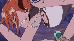 Rule 34 | animated, animated gif, bouncing breasts, breasts, cleavage, closed eyes, large breasts, lowres, nami (one piece), one piece, red hair, sexually suggestive, thriller bark