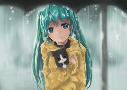 Rule 34 | cat, hatsune miku, highres, rain, sad, tagme, umbrella