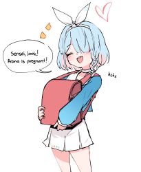 Rule 34 | 1girl, absurdres, arona (blue archive), backpack, bag, blue archive, english text, highres, lyrinne, randoseru