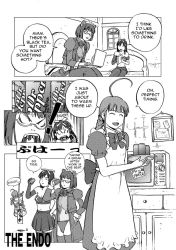 Rule 34 | 2k-tan, 3girls, can, comic, dr pepper, drink can, glasses, greyscale, hard-translated, me-tan, microwave, monochrome, multiple girls, os-tan, soda can, thighhighs, third-party edit, translated, xp-tan