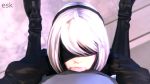 Rule 34 | 1futa, 1girl, 20s, 2b (nier:automata), 3d, android, animated, artist name, black dress, black hairband, blindfold, boots, cum, cum in mouth, deepthroat, dress, erection, esk, fellatio, foreskin, futa with female, futanari, gokkun, hairband, high heel boots, high heels, kaine (nier), kneeling, looking down, mole, multiple girls, nier, nier:automata, nier (series), open mouth, oral, penis, pov, short hair, slurping, solo focus, sound, source filmmaker (medium), square enix, standing, swallowing, swept bangs, tongue, uncensored, video, white hair