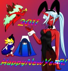 Rule 34 | 10s, 2011, animal ears, colored skin, demon girl, glasses, kneesocks (psg), panty &amp; stocking with garterbelt, panty (psg), playboy bunny, pointy ears, red skin, scanty (psg), stocking (psg), tail, wings