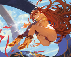Rule 34 | 1girl, absurdres, armlet, ass, asymmetrical legwear, asymmetrical sleeves, cameltoe, commentary, crown, detached sleeves, earrings, elbow gloves, fate/grand order, fate (series), gloves, heavenly boat maanna, high heels, highres, hoop earrings, huge ass, ishtar (fate), jewelry, legs, long legs, neck ring, parted bangs, revealing clothes, shiny skin, single detached sleeve, single elbow glove, single sleeve, single thighhigh, solo, thighhighs, thighs, thong, tiara, two side up, uneven legwear, uneven sleeves, wide hips, zhoumo fangjia