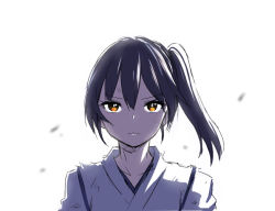 Rule 34 | 10s, 1girl, hair between eyes, kaga (kancolle), kantai collection, looking at viewer, side ponytail, simple background, solo, white background, zaxwu