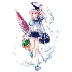 Rule 34 | 1boy, animal ears, ansel (arknights), ansel (casual vacation) (arknights), arknights, artist request, beach chair, beach umbrella, blue sailor collar, blue shorts, blush, bucket, clipboard, commentary request, crossed bangs, cup, drinking straw, flower, food, fruit, full body, hair flower, hair ornament, hat, unworn hat, unworn headwear, hibiscus, holding, holding cup, looking at viewer, male focus, navel, non-web source, official art, pen, rabbit boy, rabbit ears, sailor collar, sand, seashell, shell, shorts, sitting, smile, solo, source request, star (symbol), sweat, trap, tropical drink, umbrella, visor cap, watermelon, whistle, whistle around neck, yellow flower
