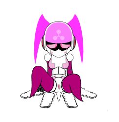 Rule 34 | breasts, call d, highres, mighty no. 9, pussy, sitting, trinity (mighty no. 9)