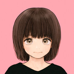 Rule 34 | 1girl, black shirt, bob cut, brown eyes, brown hair, child, closed mouth, commentary, commentary request, english commentary, looking at viewer, mixed-language commentary, original, pink background, portrait, rustle, shirt, short hair, simple background, solo, straight-on