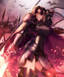 Rule 34 | 1girl, absurdres, armor, armored dress, breasts, chain, collar, fate/grand order, fate (series), faulds, gauntlets, grin, headpiece, highres, jeanne d&#039;arc (fate), jeanne d&#039;arc alter (avenger) (fate), jeanne d&#039;arc alter (fate), kankitsurui (house of citrus), large breasts, looking at viewer, metal collar, plackart, short hair, silver hair, smile, sword, weapon, yellow eyes