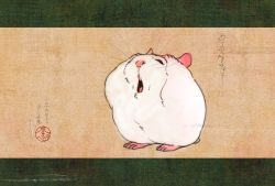 Rule 34 | animal, animal focus, faux traditional media, hamster, highres, original, otamashimai