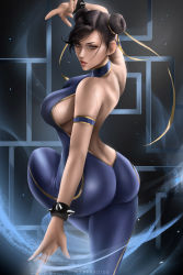 Rule 34 | 1girl, ass, backless outfit, breasts, capcom, chun-li, highres, large breasts, sideboob, street fighter