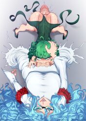 Rule 34 | 2girls, all the way through, anal, ass, blue hair, bralines, breasts, cheek bulge, curvy, deep penetration, deepthroat, fellatio, futa with female, futanari, green eyes, green hair, hand on another&#039;s head, highres, huge ass, huge penis, large breasts, large testicles, multiple girls, one-punch man, oral, penis, psykos, rolling eyes, size difference, small breasts, sweat, tatsumaki, testicles, the golden smurf, thick thighs, thighs, tongue, uncensored, waru-geli, wide hips