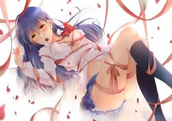 Rule 34 | 10s, 1girl, akit (15jamjam), ass, bad id, bad pixiv id, bdsm, blue hair, blue socks, bondage, bound, bra, breasts, candy, chocolate, chocolate heart, food, heart, kneehighs, legs, long hair, long sleeves, love live!, love live! school idol project, mouth hold, navel, open clothes, open shirt, petals, pink bra, plaid, plaid skirt, red ribbon, ribbon, ribbon bondage, rose petals, school uniform, shirt, simple background, skirt, socks, sonoda umi, striped bra, striped clothes, suspension, thighs, underwear, valentine, vertical-striped bra, vertical-striped clothes, white background