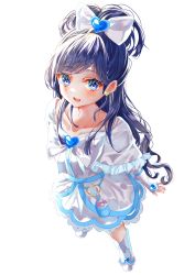 Rule 34 | 1girl, absurdres, back, backlighting, bag, black hair, blue eyes, blush, boots, brooch, collarbone, cure white, dress, ebimau, elbow gloves, frills, full body, futari wa precure, futari wa precure max heart, gloves, hair between eyes, hair ribbon, heart, heart brooch, highres, jewelry, leg warmers, magical girl, open mouth, precure, ribbon, simple background, white background, white dress, white footwear, white gloves