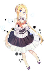Rule 34 | 1girl, abigail williams (fate), abigail williams (festival outfit) (fate), absurdres, black footwear, black skirt, blonde hair, blue eyes, blush, braid, breasts, bug, butterfly, closed mouth, dress, fate/grand order, fate (series), forehead, french braid, full body, highres, hwanhee, insect, keyhole, long hair, long sleeves, looking at viewer, maid headdress, hugging object, official alternate costume, parted bangs, sidelocks, simple background, skirt, sleeves past fingers, sleeves past wrists, small breasts, smile, solo, stuffed animal, stuffed toy, teddy bear, white background, white dress