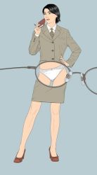 Rule 34 | 1girl, black hair, book, glasses, nariyuki yasuda, office lady, panties, realistic, underwear, white panties, x-ray glasses, x-ray vision