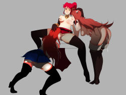 Rule 34 | 3girls, ass, blush, boots, breasts, cordelia (fire emblem), crossover, erza scarlet, fairy tail, fire emblem, highres, long hair, multiple girls, nintendo, nipples, pussy, pussy juice, pyrrha nikos, red hair, rwby, skirt, uncensored, yuri