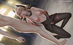 Rule 34 | 1boy, 1girl, black pantyhose, blonde hair, blush, boots, breasts, censored, clothed female nude male, dutch angle, elbow gloves, fellatio, female masturbation, gas mask, ginhaha, girls&#039; frontline, gloves, hair between eyes, handjob, headgear, hetero, high heel boots, high heels, jacket, long hair, m4 sopmod ii (girls&#039; frontline), mask, masturbation, mod3 (girls&#039; frontline), mosaic censoring, multicolored hair, nipples, nude, open mouth, oral, pantyhose, penis, pussy, red eyes, red hair, scarf, sidelocks, smile, solo focus, streaked hair, testicles, thighhighs, torn clothes, torn legwear