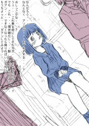 Rule 34 | 1girl, akaishi shiroishi, blush, check translation, skirt, train, train interior, translated, translation request