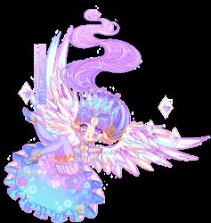 Rule 34 | 1girl, :o, angel wings, animated, animated gif, artist name, blue eyes, blue footwear, blue headwear, blush, commentary, commission, crescent tattoo, crystal, deformed, dress, english commentary, eyelashes, feathered wings, floating hair, frilled dress, frills, gradient hair, hair ribbon, high heels, interlocked fingers, lace-trimmed shorts, lace trim, leg ribbon, long hair, looping animation, marking on cheek, multicolored hair, open mouth, original, own hands clasped, own hands together, pixel art, pointy ears, purple eyes, purple hair, purple shorts, purple thighhighs, ribbon, s2wuberrycake, see-through, see-through sleeves, shorts, solo, sparkling eyes, striped clothes, striped shorts, thighhighs, tiara, transparent background, two-tone eyes, vertical-striped clothes, vertical-striped shorts, very long hair, white dress, white sleeves, white wings, wings, yellow ribbon
