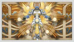 Rule 34 | 1boy, angel, angel boy, armor, digimon, digimon (creature), full armor, looking at viewer, male focus, seraphimon, solo, wings