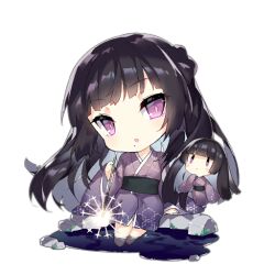 Rule 34 | 2girls, artist request, barefoot, black hair, black sash, blunt bangs, blush, blush stickers, chestnut mouth, chibi, closed mouth, fairy (girls&#039; frontline), fireworks, fireworks fairy (girls&#039; frontline), full body, girls&#039; frontline, holding fireworks, japanese clothes, kimono, long hair, long sleeves, looking at viewer, mole, mole under mouth, multiple girls, obi, official art, open mouth, pond, print kimono, purple eyes, purple kimono, rock, sash, simple background, sitting, sleeves past wrists, soaking feet, sparkler, third-party source, transparent background, very long hair, water, wide sleeves, | |
