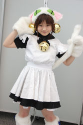 Rule 34 | animal ears, animal hands, apron, cat ears, cosplay, dejiko, di gi charat, maid, maid apron, photo (medium), takatsuki rimi