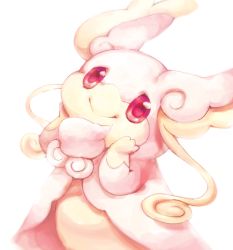 Rule 34 | 10s, audino, brooklet, creatures (company), game freak, gen 5 pokemon, hands on own cheeks, hands on own face, looking at viewer, mega audino, mega pokemon, nintendo, no humans, pokemon, pokemon (creature), pokemon oras, red eyes, simple background, smile, white background
