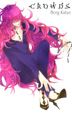 Rule 34 | 10s, 1boy, androgynous, artist request, berg katse, full body, gatchaman crowds, high heels, long hair, long sleeves, male focus, other focus, pink hair, shoes, simple background, very long hair, wavy hair, white background