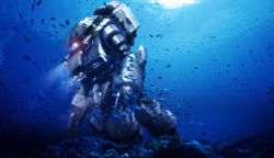 Rule 34 | fish, gundam, mecha, mobile suit gundam, robot, tatsuya1227, underwater, water, z&#039;gok