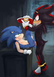 Rule 34 | 2boys, absurdres, anal, ass, cum, cum on body, drooling, erection, fairwind, furry, furry male, highres, leg lift, lying, male focus, male penetrated, multiple boys, penis, saliva, sex, shadow the hedgehog, sonic (series), sonic the hedgehog, sweat, uncensored, yaoi