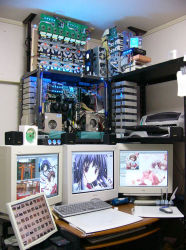 Rule 34 | art program in frame, computer, desktop, keyboard (computer), otaku room, photo (medium), rich otaku, tenmu shinryuusai, workplace