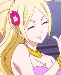 Rule 34 | animated, animated gif, blonde hair, breasts, cleavage, fairy tail, jenny realight, large breasts, long hair, lowres, tagme