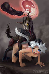 Rule 34 | 1girl, animal ears, bestiality, blush, cat ears, cat tail, chupacabra, doggystyle, final fantasy, final fantasy xiv, hetero, highres, interspecies, miqo&#039;te, monster, penis, pussy, rape, sex, sex from behind, tagme, tail, vaginal, x-ray