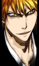 Rule 34 | 1boy, angry, artist request, bleach, kurosaki ichigo, male focus, matching hair/eyes, orange eyes, orange hair, solo
