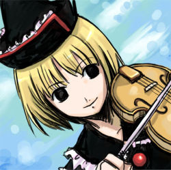 Rule 34 | 1girl, aro s, blonde hair, female focus, instrument, lowres, lunasa prismriver, shimakusa arou, solo, touhou, violin