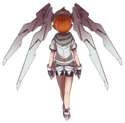 Rule 34 | 10s, 1girl, alternate color, from behind, gundam, gundam age, gundam age-2, hairband, king of unlucky, mecha musume, orange hair, personification, solo, winged hairband