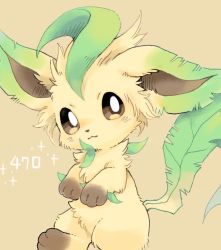 Rule 34 | brown eyes, commentary request, creature, creatures (company), game freak, gen 4 pokemon, leafeon, looking at viewer, nekogusa, nintendo, no humans, pokedex number, pokemon, pokemon (creature), solo, sparkle, yellow fur