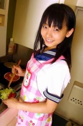 Rule 34 | apron, asian, cooking, food, hello kitty, japanese (nationality), photo (medium), sanrio, school uniform, smile