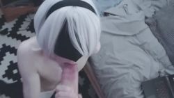 Rule 34 | 2boys, animated, broccolibutts, cosplay, cum, cum in mouth, ejaculation, erection, fellatio, foreskin, handjob, highres, masturbation, multiple boys, nier (series), nier:automata, nipples, open mouth, oral, penis, photo (medium), sound, tagme, uncensored, video, yaoi, 9s (nier:automata)