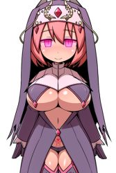 Rule 34 | 1girl, arroused, breast curtains, breasts, demon girl, emela (sequel), large breasts, lowres, official art, sequel (series), sequel colony, transparent background