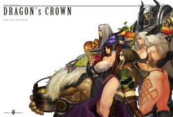 Rule 34 | 3boys, 3girls, amazon (dragon&#039;s crown), armor, bare shoulders, belt, bikini armor, blonde hair, boots, braid, breasts, brown eyes, circlet, cleavage, cloak, detached sleeves, dragon&#039;s crown, dress, dwarf (dragon&#039;s crown), elf (dragon&#039;s crown), fantchi, feathers, fighter (dragon&#039;s crown), food, fruit, gloves, hat, helmet, highres, hood, huge breasts, ladle, large breasts, long hair, multiple boys, multiple girls, muscular, muscular female, pointy ears, shorts, side slit, sorceress (dragon&#039;s crown), strapless, strapless dress, swimsuit, thick thighs, thigh boots, thighhighs, thighs, twin braids, vanillaware, witch hat, wizard (dragon&#039;s crown)