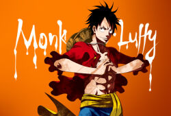 Rule 34 | 1boy, abs, black eyes, black hair, character name, chinese commentary, clenched hand, closed mouth, collarbone, commentary request, eilinna, facial scar, hat, male focus, mixed-language commentary, monkey d. luffy, one piece, open clothes, open shirt, red shirt, scar, scar on cheek, scar on face, shirt, short hair, smile, solo, straw hat, unworn hat, unworn headwear