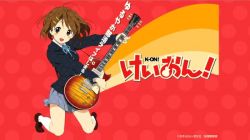 Rule 34 | 00s, 1girl, blush, female focus, guitar, hirasawa yui, instrument, k-on!, school uniform, solo, tagme