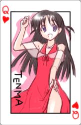 Rule 34 | 00s, 1girl, card, card (medium), lowres, playing card, queen (playing card), queen of hearts (playing card), school rumble, short twintails, simple background, solo, tsukamoto tenma, twintails, two side up, white background
