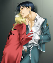 Rule 34 | 00s, 2boys, age difference, censored, edward elric, fullmetal alchemist, handjob, licking, male focus, multiple boys, penis, roy mustang, tagme, tongue, yaoi
