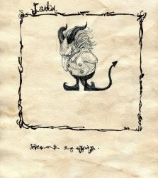 Rule 34 | children&#039;s book, comic, demon tail, horns, monochrome, no humans, original, pointy ears, silent comic, tail, toi (number8), traditional media