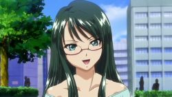 Rule 34 | 00s, character request, glasses, green eyes, green hair, mizugi kanojo, smile
